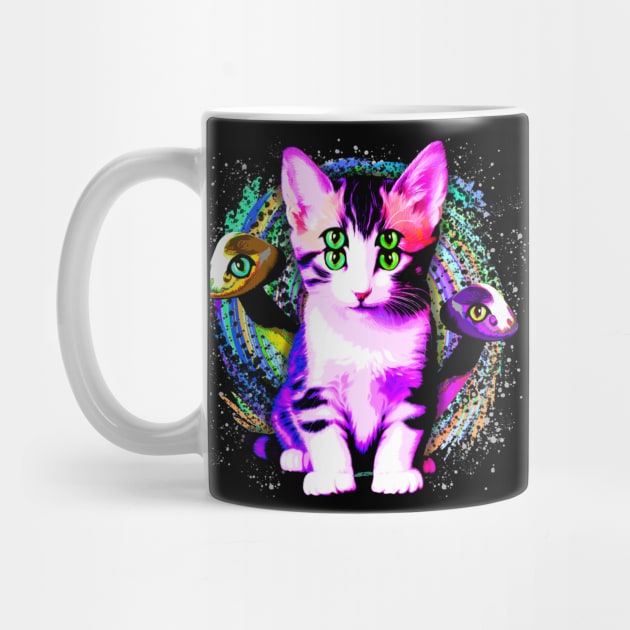 Kitty Cat Psychic Aesthetics Cute Surreal Pet by BluedarkArt